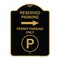 Signmission Reserved Parking Permit Parking W/ & Right Arrow Heavy-Gauge Alum Sign, 18" x 24", BG-1824-23144 A-DES-BG-1824-23144 - alternate 1